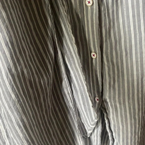 Anthropologie Mave Betty oversized Fit Button down short sleeve size XS-S - Picture 5 of 8